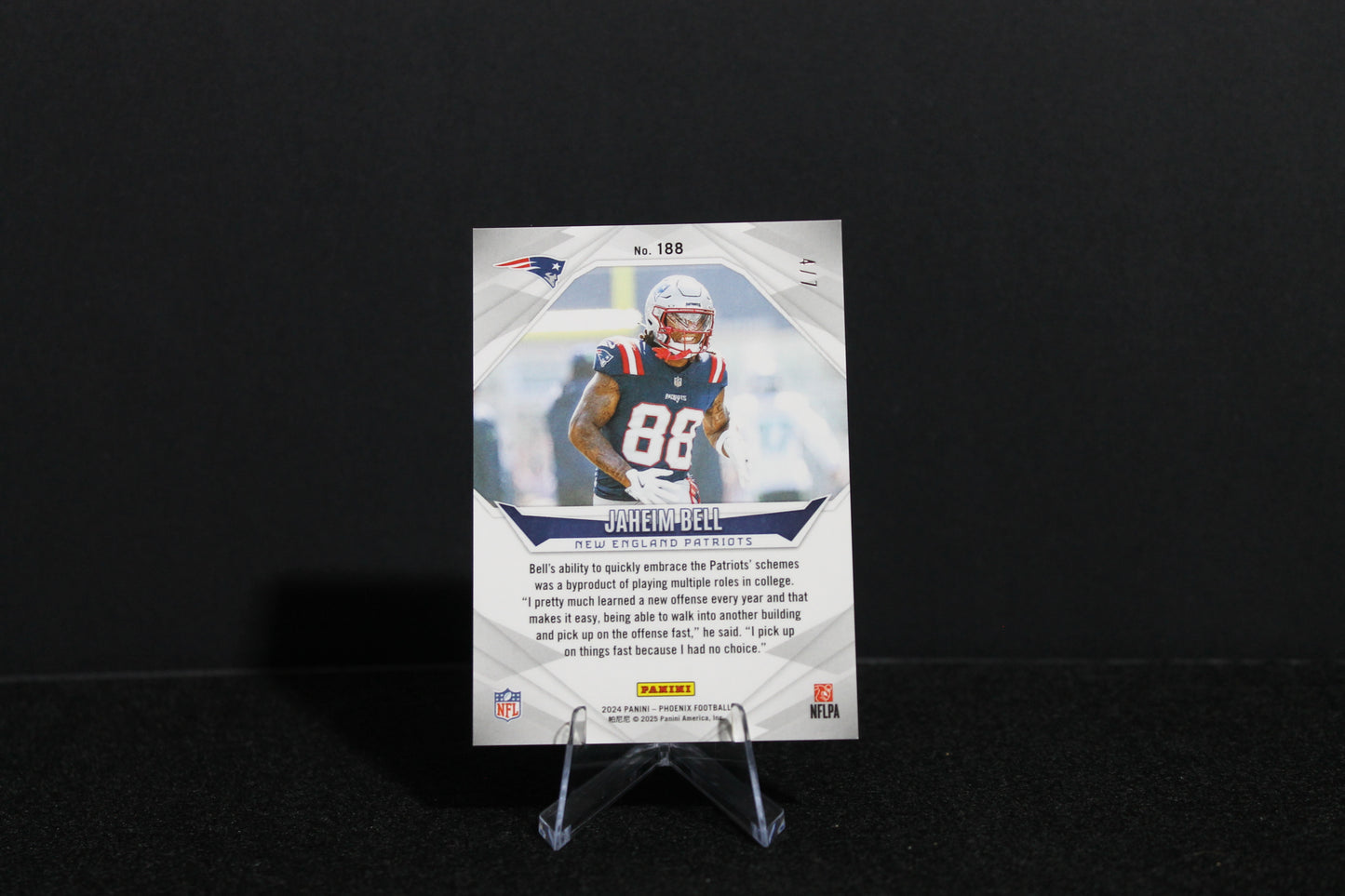 Jaheim Bell - 2024 Phoenix Football - Teal Ice /7 - Rookie