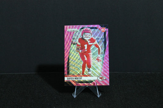 Xavier Worthy - 2024 Panini Prizm - Pink Wave - Rookie