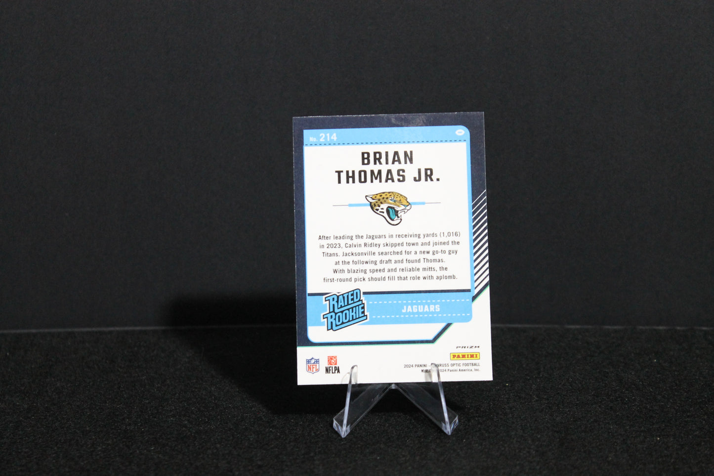 Brian Thomas Jr. - 2024 Donruss Optic - Blue Hyper - Rated Rookie