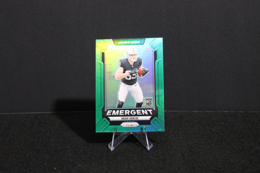 Brock Bowers - 2024 Panini Prizm - Green Emergent - Rookie