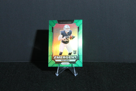 Brock Bowers - 2024 Panini Prizm - Green Emergent - Rookie