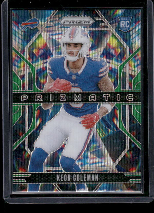 Keon Coleman - 2024 Panini Prizm - Green Wave Prizmatic - Rookie