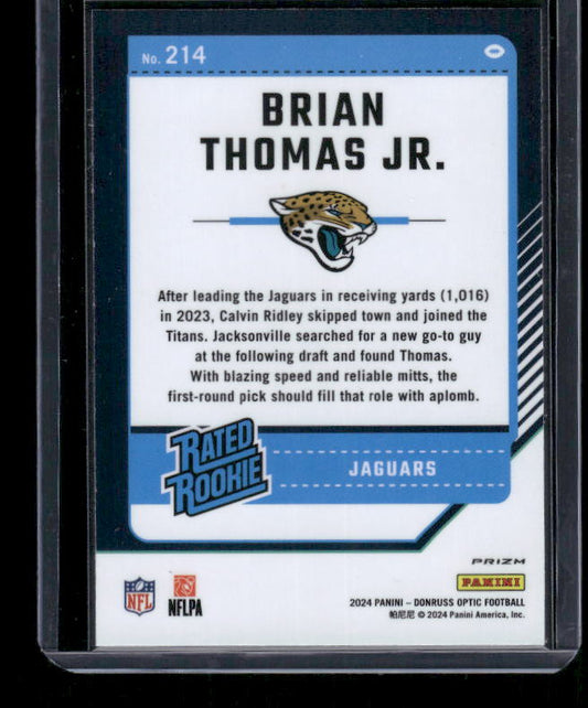 Brian Thomas Jr. - 2024 Donruss Optic - Purple Shock - Rookie