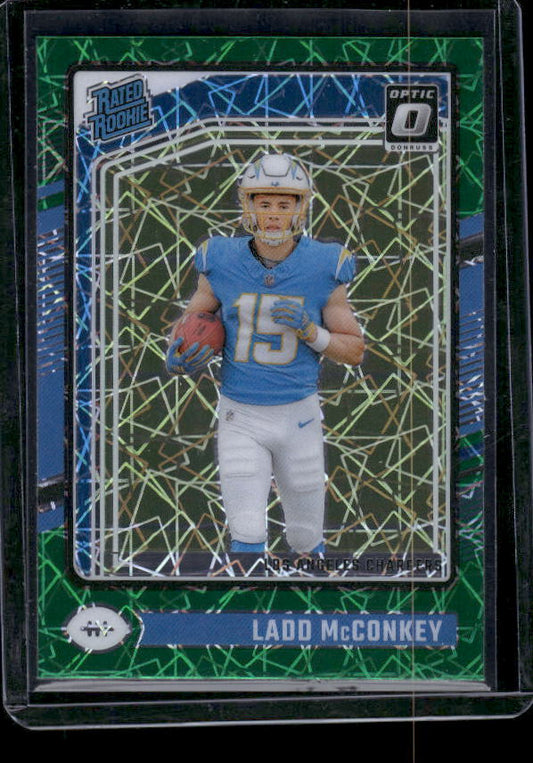 Ladd McConkey - 2024 Donruss Optic - Green Velocity - Rookie