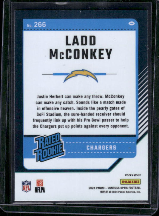 Ladd McConkey - 2024 Donruss Optic - Green Velocity - Rookie