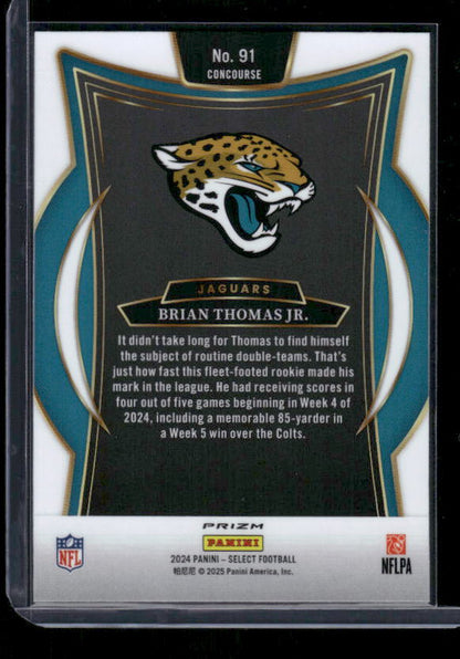 Brian Thomas Jr. - 2024 Select Football - Silver - Concourse - Rookie