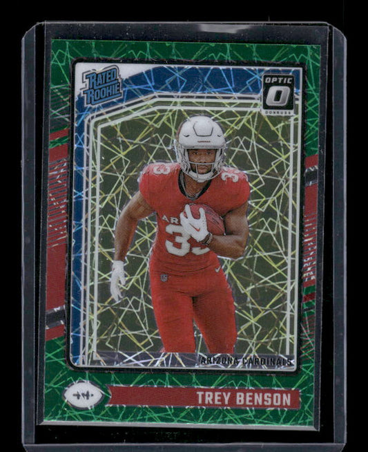 Trey Benson - 2024 Donruss Optic - Green Velocity - Rated Rookie