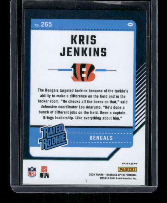 Kris Jenkins - 2024 Donruss Optic - Green Velocity - Rated Rookie