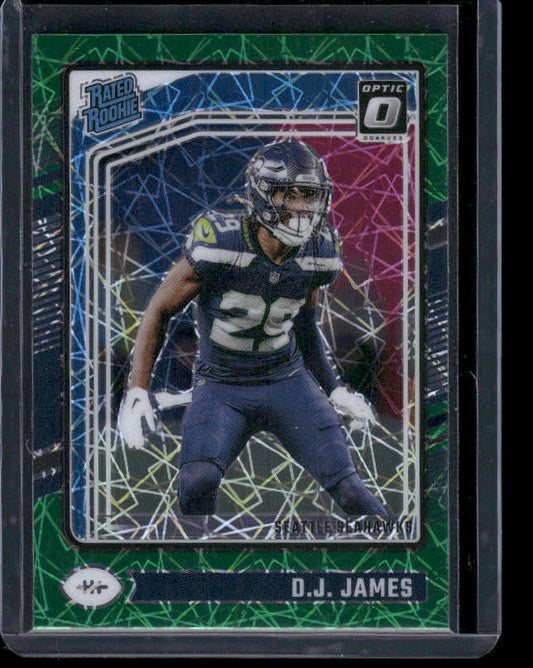 D.J. James - 2024 Donruss Optic - Green Velocity - Rated Rookie
