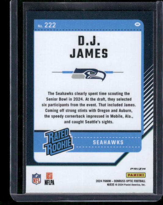 D.J. James - 2024 Donruss Optic - Green Velocity - Rated Rookie