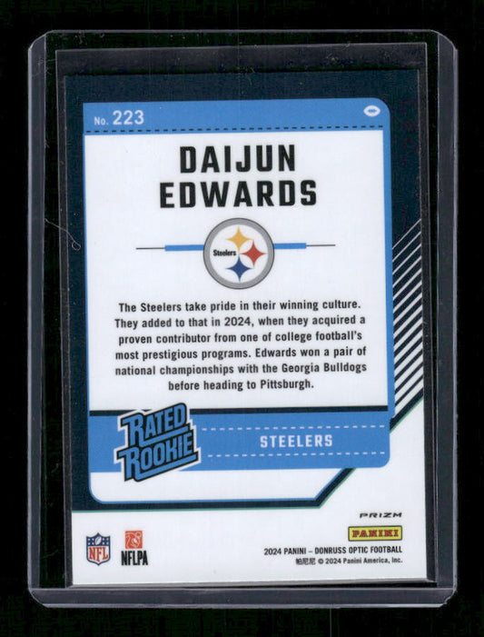 Daijun Edwards - 2024 Donruss Optic - Green Velocity - Rated Rookie