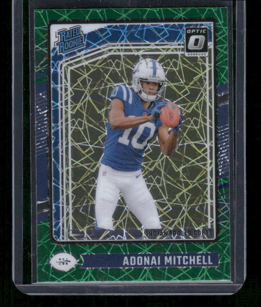 Adonai Mitchell - 2024 Donruss Optic - Green Velocity - Rated Rookie