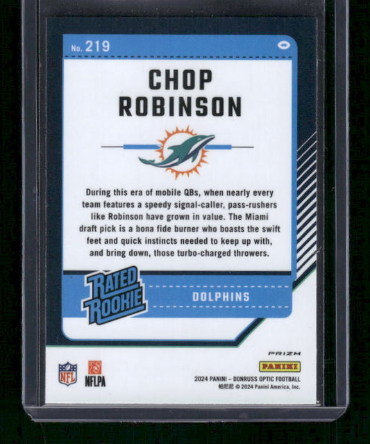Chop Robinson - 2024 Donruss Optic - Green Velocity - Rated Rookie
