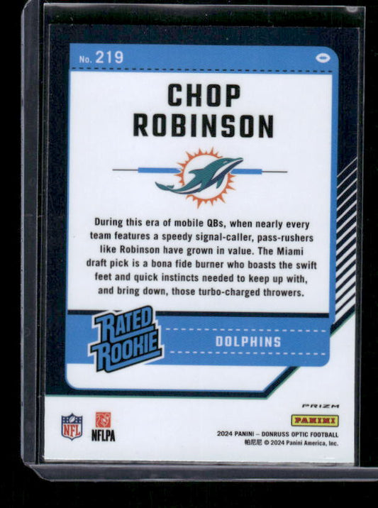 Chop Robinson - 2024 Donruss Optic - Green Velocity - Rated Rookie