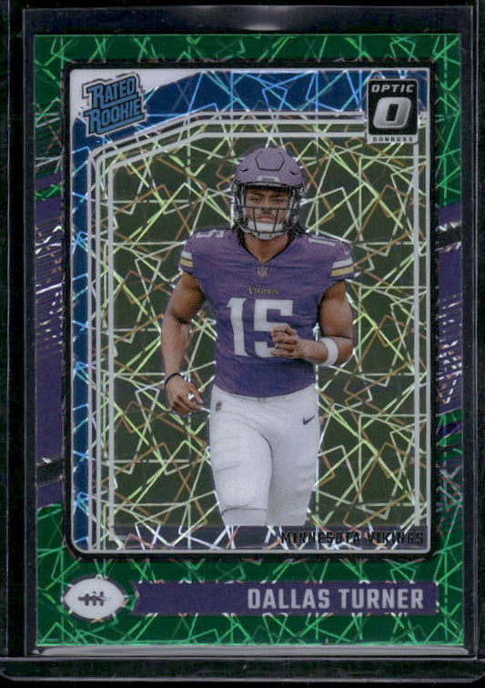 Dallas Turner - 2024 Donruss Optic - Green Velocity - Rated Rookie