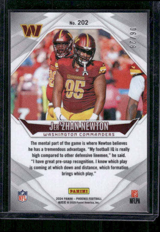 Jer'Zhan Newton - 2024 Phoenix Football - Teal /28 - Rookie