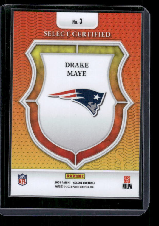 Drake Maye - 2024 Select Football - Select Certified - Rookie