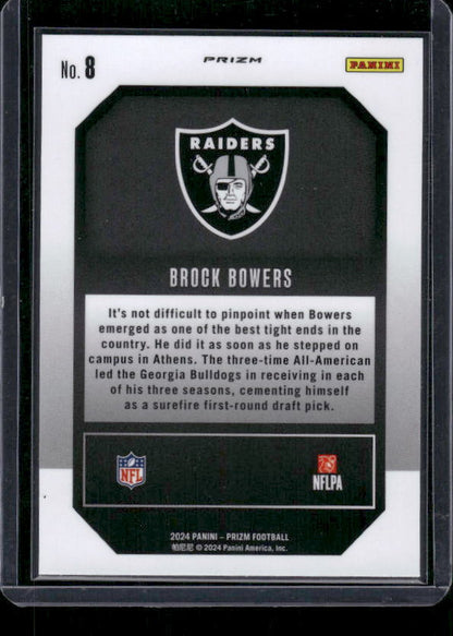 Brock Bowers - 2024 Panini Prizm - Green Wave Emergent - Rookie