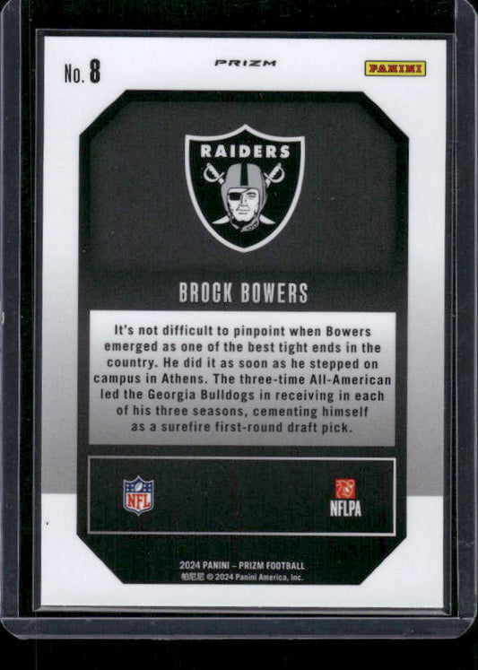 Brock Bowers - 2024 Panini Prizm - Green Wave Emergent - Rookie