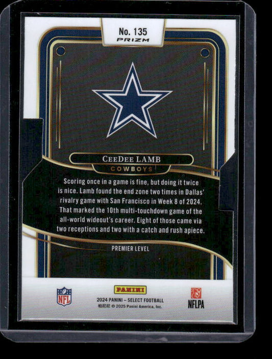 Ceedee Lamb - 2024 Select Football - Silver DieCut -Premier Level