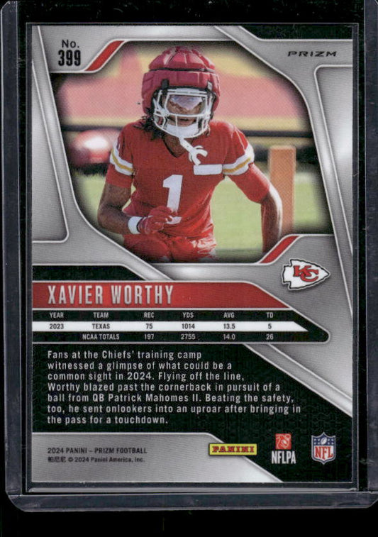 Xavier Worthy - 2024 Panini Prizm - Green Wave - Rookie