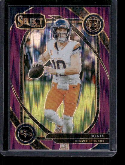 Bo Nix - 2024 Select Football - Purple Shock /360 - Club Level - Rookie