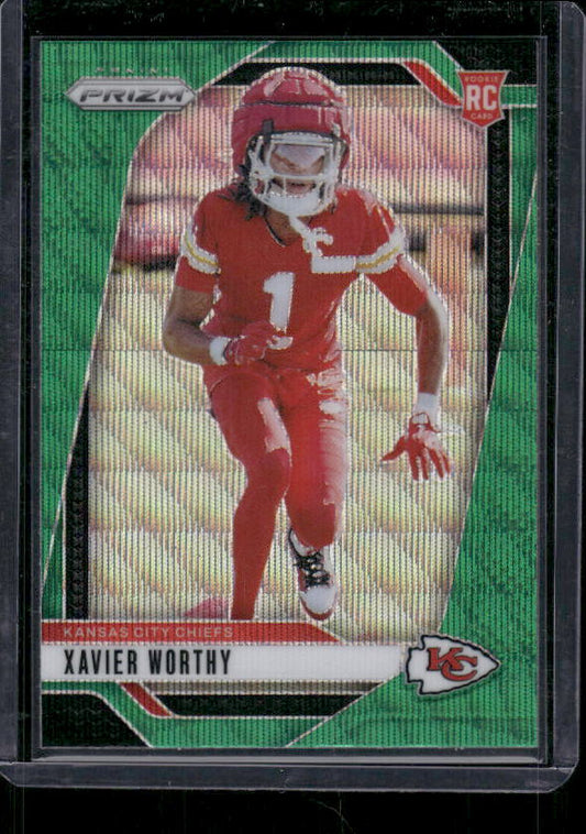 Xavier Worthy - 2024 Panini Prizm - Green Wave - Rookie