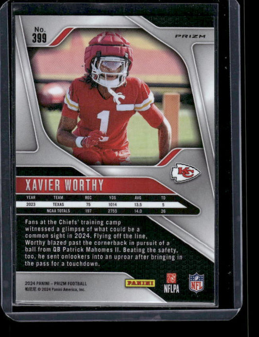 Xavier Worthy - 2024 Panini Prizm - Red White & Blue - Rookie
