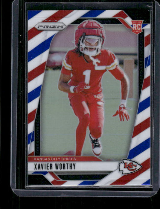 Xavier Worthy - 2024 Panini Prizm - Red White & Blue - Rookie