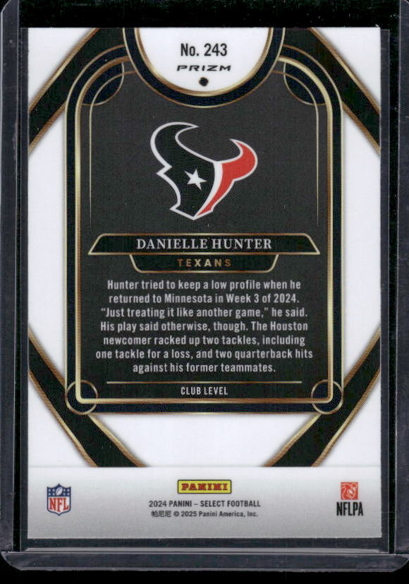 Danielle Hunter - 2024 Select Football - Zebra - Club Level
