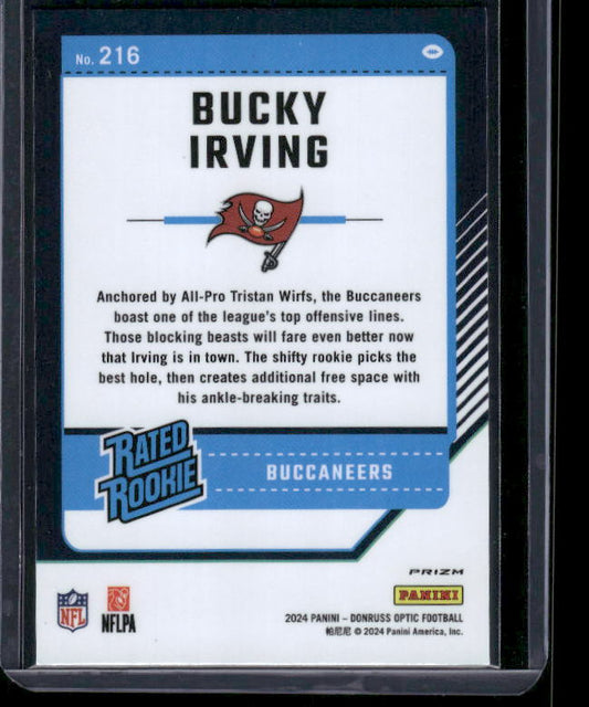 Bucky Irving - 2024 Donruss Optic - Purple Shock - Rated Rookie