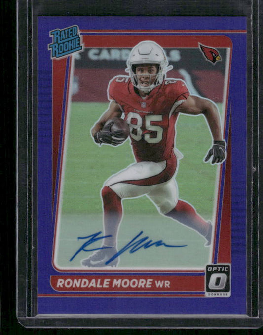 Rondale Moore - 2021 Donruss Optic - Purple Prizm Auto /35  - Rated Rookie