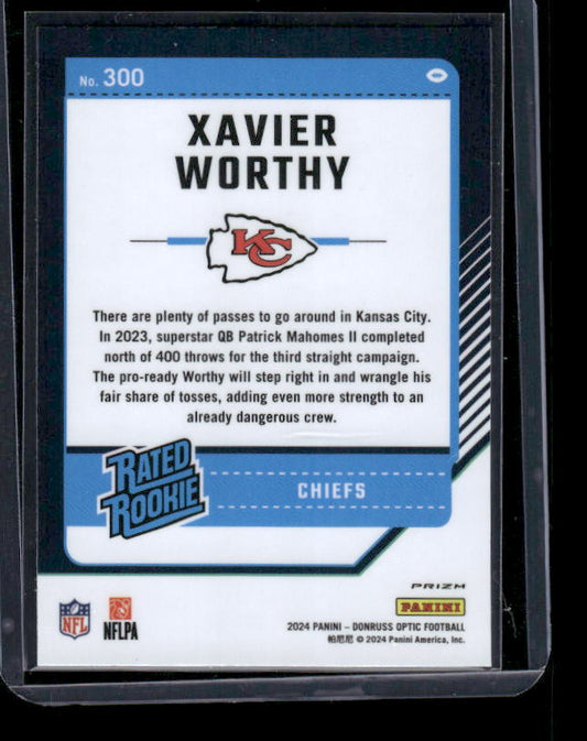 Xavier Worthy - 2024 Donruss Optic - Blue Hyper - Rated Rookie
