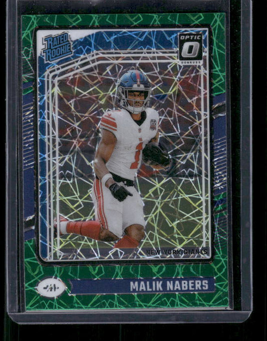 Malik Nabers - 2024 Donruss Optic - Green Velocity - Rated Rookie