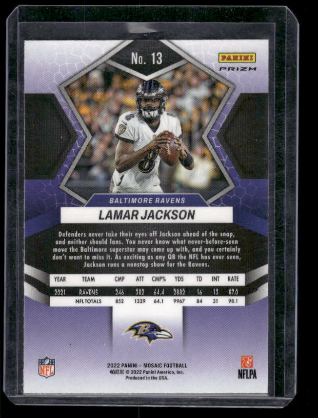 Lamar Jackson - 2022 Mosaic Football - Reactive Orange