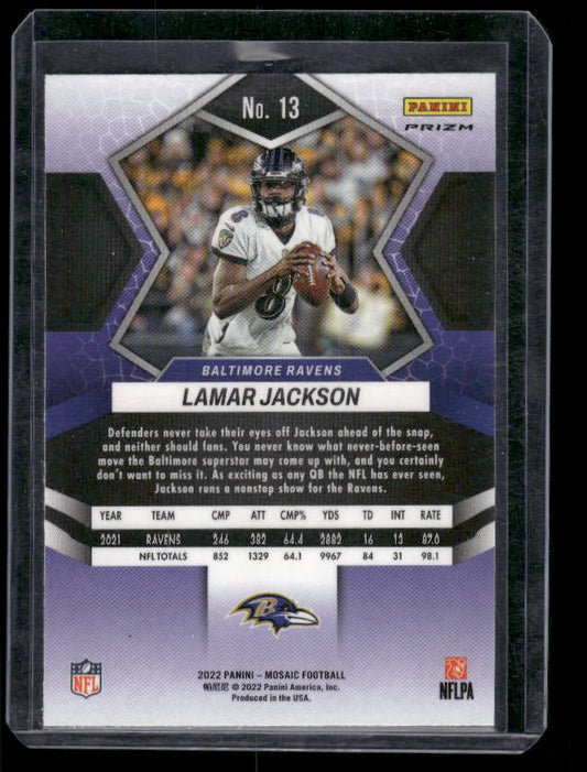 Lamar Jackson - 2022 Mosaic Football - Reactive Orange
