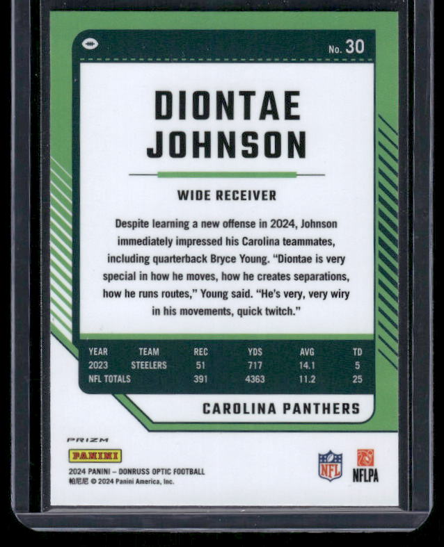 Diontae Johnson - 2024 Donruss Optic - Stars SSP