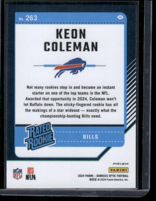 Keon Coleman - 2024 Donruss Optic - Red Mojo - Rookie