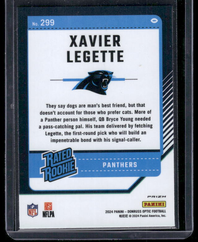 Xavier Legette - 2024 Donruss Optic - Green Velocity - Rookie