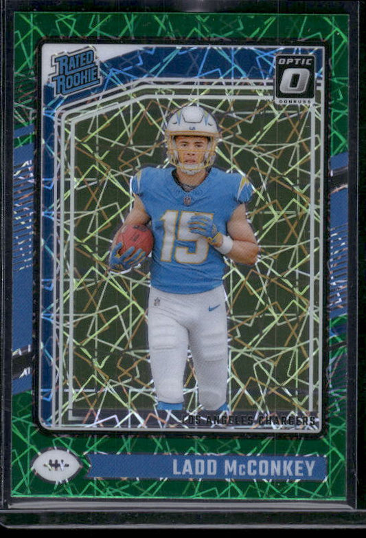 Ladd McConkey - 2024 Donruss Optic - Green Velocity - Rookie