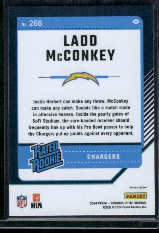 Ladd McConkey - 2024 Donruss Optic - Green Velocity - Rookie