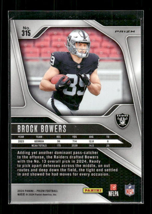 Brock Bowers - 2024 Panini Prizm - Red White & Blue - Rookie