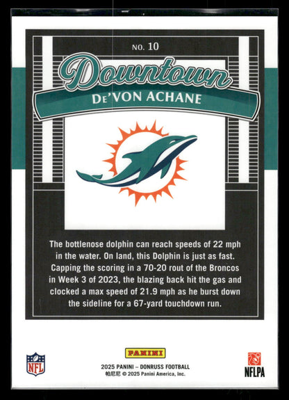 De'Von Achane - 2025 Donruss Football - Jumbo / Oversized Downtown
