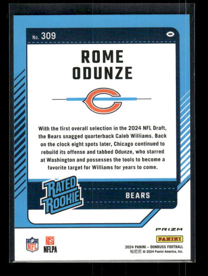 Rome Odunze - 2024 Donruss Football - Optic Preview Red Wave - Rated Rookie
