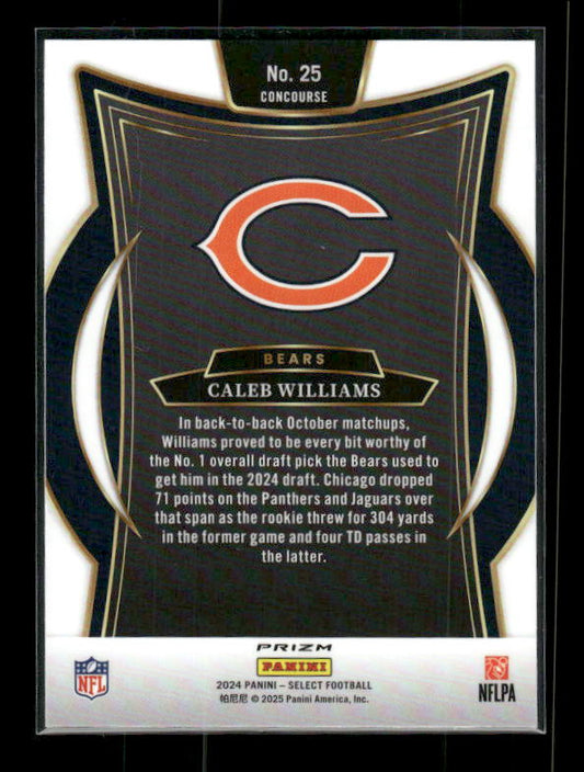 Caleb Williams - 2024 Select Football - Black & Red Shock - Rookie