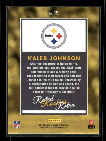 Kaleb Johnson - 2025 Donruss Football - Rated Rookies Retro