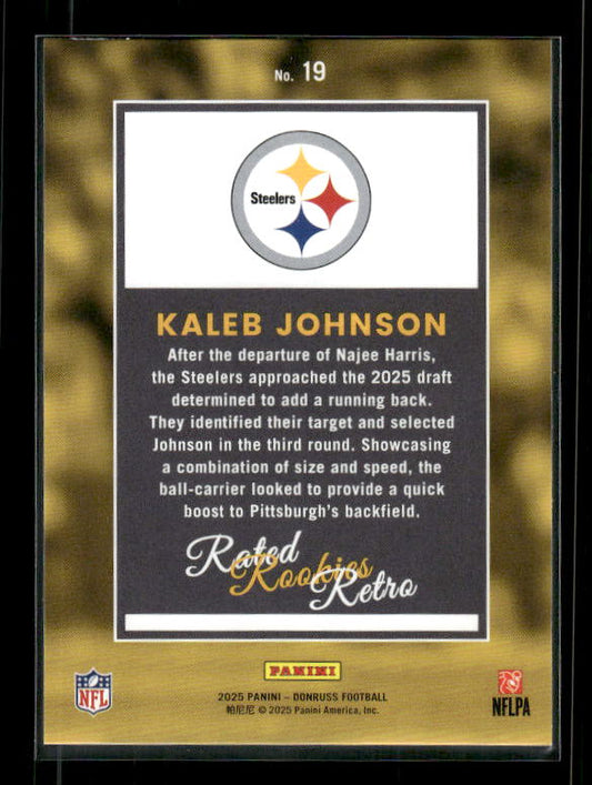 Kaleb Johnson - 2025 Donruss Football - Rated Rookies Retro