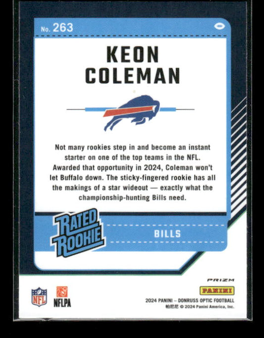 Keon Coleman - 2024 Donruss Optic - Stars SSP - Rookie
