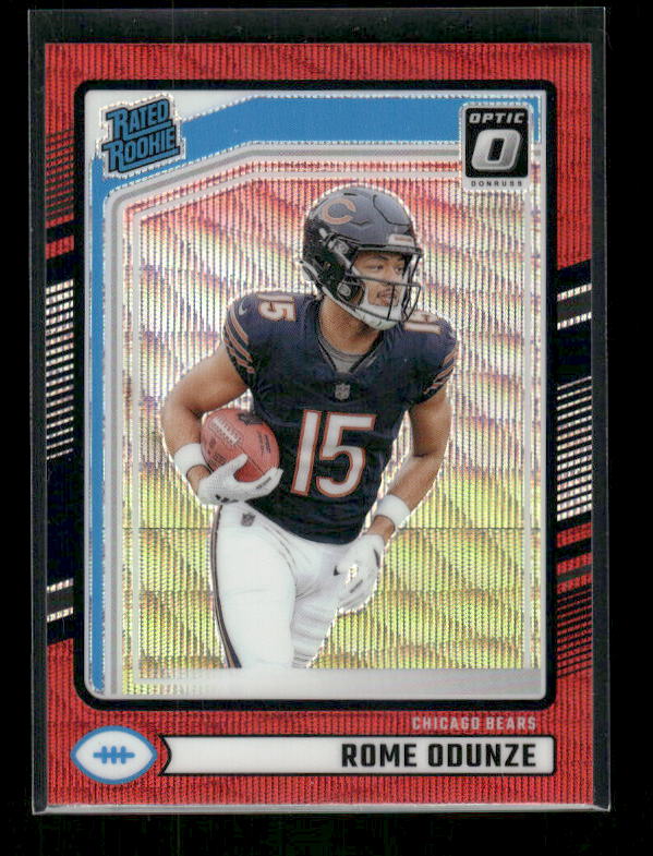 Rome Odunze - 2024 Donruss Football - Optic Preview Red Wave - Rated Rookie