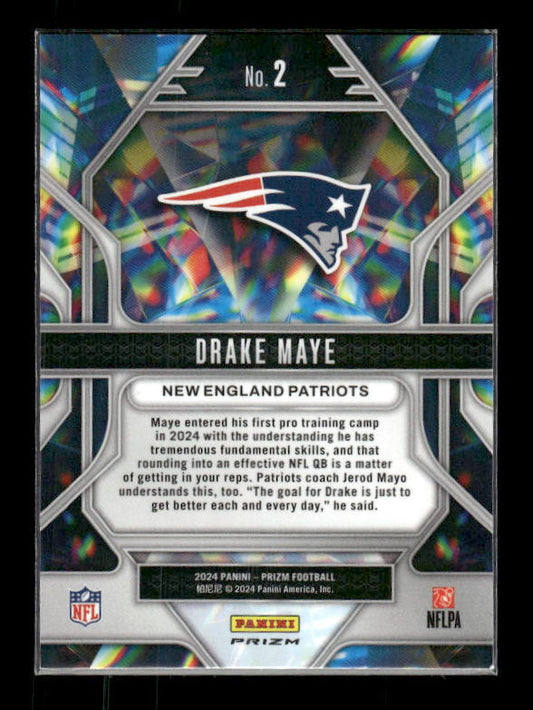 Drake Maye - 2024 Panini Prizm - Green Wave Prizmatic - Rookie
